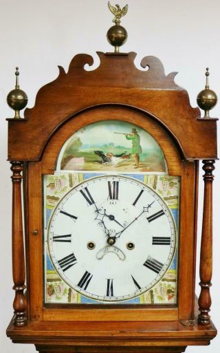 Antique English 8 Day South West Striking Cottage Longcase Grandfather Clock 6