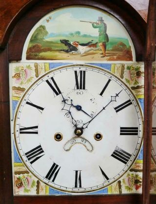 Antique English 8 Day South West Striking Cottage Longcase Grandfather Clock 9
