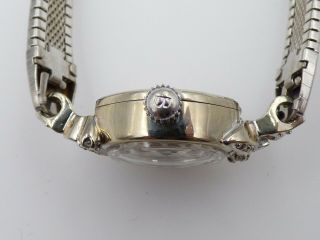 Vintage Ladies Bulova 14K White Gold Diamond Watch,  Very Pretty 6