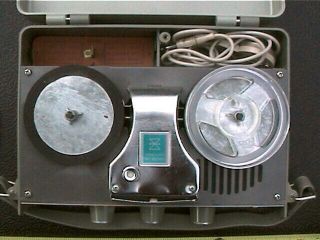 vintage transette portable 3 inch reel to reel tape recorder with tapes 2