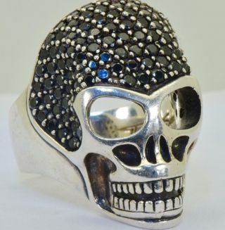 Thomas Sabo Sterling Silver&black Zirconia Skull Ring.  Signed By The Artist