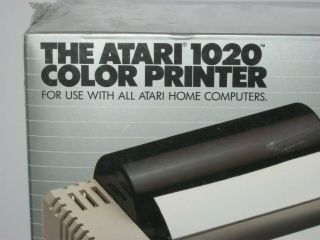 Vintage Atari 1020 Color Printer W/ Graphics Cassette Software 1982 NOS 3