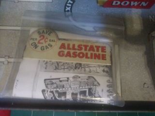 Vintage Tin Litho MARX Service/Gas Station Center 1950 ' s 6