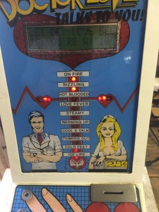 Vintage Impulse Industry Talking Love Meter vending machine 2