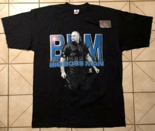 Vintage Big Boss Man Wwf T Shirt 90s Wrestling Size Xl Wwf Rare