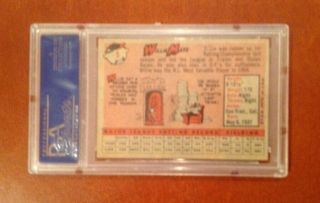 1958 Topps Willie Mays PSA 5 Card 5.  San Francisco Giants Vintage Card 3
