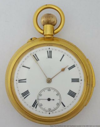 Huge Antique Quarter Hour Repeater Mens Pocket Watch