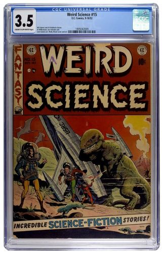 Weird Science 15 Cgc 3.  5 Vintage Ec Comic Al Williamson Al Feldstein Horror 10c