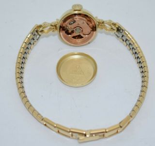 Vintage 14K GOLD OMEGA LADYMATIC 17 - Jewel Automatic 455 14 - Karat Gold Case S5602 7