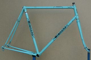 Vintage Italian Bianchi Rekord 746 Steel Bicycle Frame Frameset Campagnolo 57.  5
