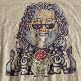 Vintage Jerry Garcia 1990s Shirt Grateful Dead Rare Vtg Bootleg Thrashed 90s