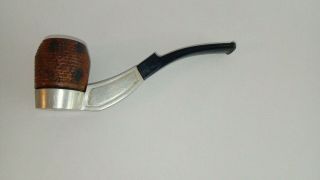 Vintage Dr.  Plumb Peacemaker Metal Bent Estate Briar Pipe With Screw Out Bowl 2