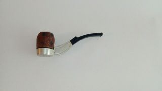 Vintage Dr.  Plumb Peacemaker Metal Bent Estate Briar Pipe With Screw Out Bowl 3