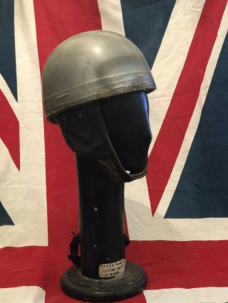 S Lewis/ Cromwell Vintage Motorcycle Pudding Basin Helmet 1930 - 1950