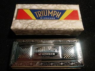 Vintage Harmonica,  Hohner Triumph Double Sided Harp Uniquely Rare Tune
