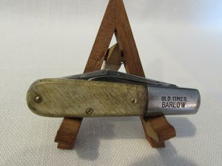 Vintage Ulster USA 100T Old Timer Barlow Pocket Knife C.  1940 - 60 ' s Giveaway 2