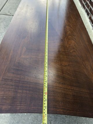 Drexel Heritage Mid Century Modern Surfboard Coffee Table Walnut Inlay Long 5