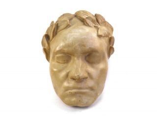 Antique 19th Century Plaster Death Mask Of Ludwig Van Beethoven Memento Mori
