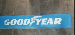 VINTAGE GOODYEAR TIRES PORCELAIN SIGN DOUBLE SIDED SIGN 1960S 66inches long 4