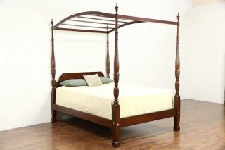 Ethan Allen Georgian Court Four Poster Bed With Canopy