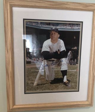 Mickey Mantle 11x14 Photo Signed Vintage Photo And Autograph Framed