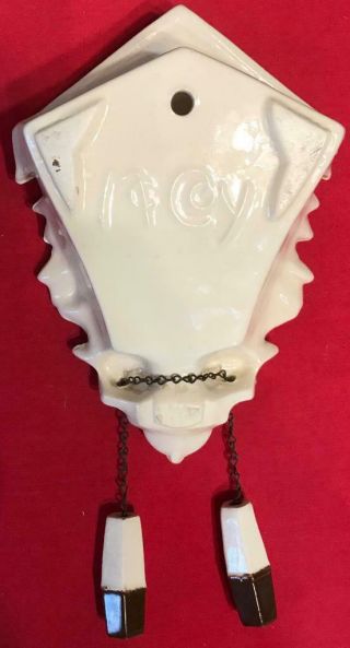 Vintage McCoy Pottery Cuckoo Clock Wall Pocket Wallpocket Planter - 7