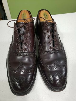 Brooks Brothers Brown Red Oxford Wing Tip Cap Toe Shoes Sz.  10 Vintage