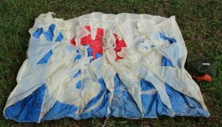 Vintage Greens Kites Of Burnley Cloud Stratoscoop Red White Blue 55x66 Kite