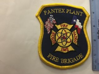 Us Department Of Energy Pantex Plant Fire Brigade Texas (vintage)