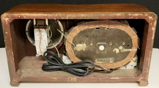 Emerson EC - 376 Twin Speaker w/ Ingraham Cabinet (1940) vintage vacuum tube radio 5
