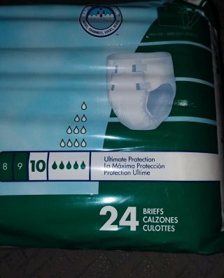 Vintage Attends 10 Briefs Diapers - 24pk - Medium Adult Diapers 4