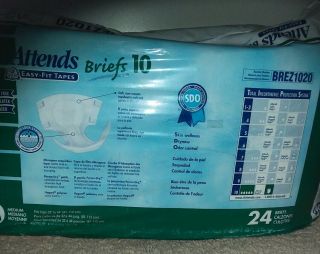 Vintage Attends 10 Briefs Diapers - 24pk - Medium Adult Diapers 7