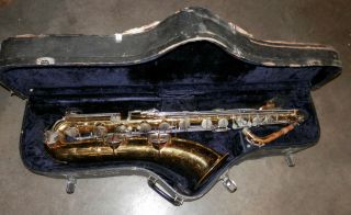 Vintage 1965 Conn Model 12M Bari Sax Baritone Saxophone 11