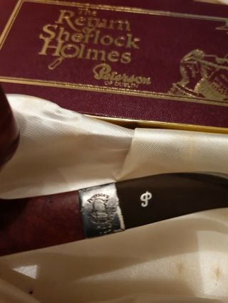 Vintage Peterson Sherlock Holmes Silver Mounted Pipes 5