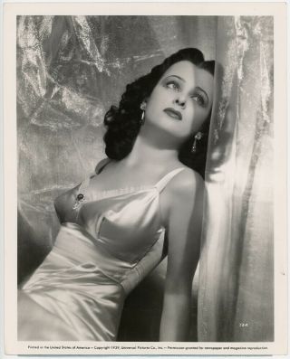 Elegant Hollywood Glamour Girl Joan Bennett Vintage 1940 Green Hell Photograph