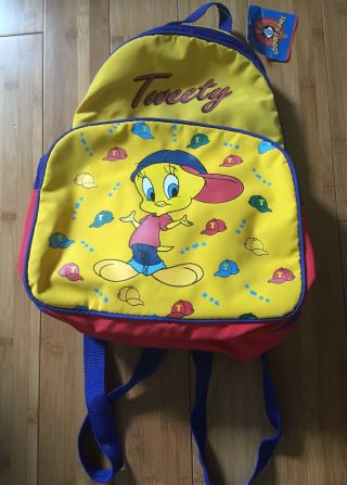 Rare Vintage Looney Tunes 90s Tweety Kids Book Bag