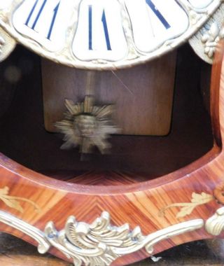 large boulle styled bracket clock striking on 2 bells 9