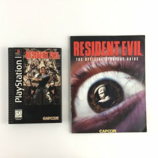 Vintage Resident Evil Bundle,  Long Box Game With Official Strategy Guide,  Ps 1