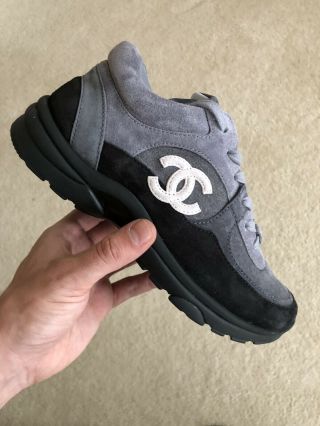 Chanel Trainers Grey Rare Size 37