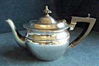 Georgian Style Solid Silver Bulbous Teapot B 
