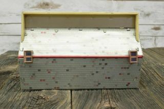 Vintage MARX Tin Litho 1859 Civil War Brick House Playset Building Only 7