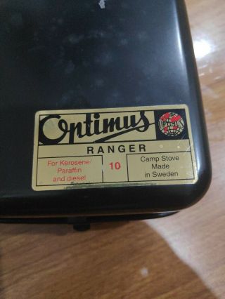 Rare Optimus Ranger no.  10 Expedition stove in condtion Made in Sweden 11