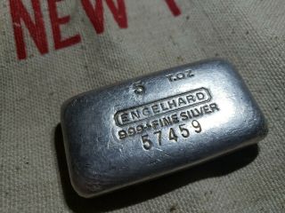 Vintage Engelhard 5 T.  oz Silver Ingot 2
