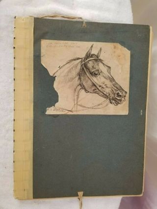 Antique Book Of Horse Sketchs And Drawings By Carle Vernet
