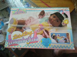 Vintage Twinkling Thumbelina Ideal Nursery Doll,  1991 Tyco,  Complete Nib Nip