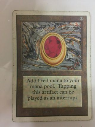 Mox Ruby Unlimited Mtg (some Wear - Not Graded)