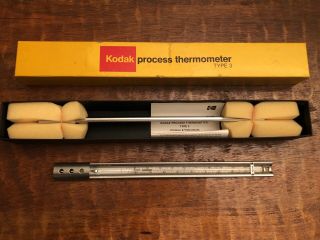2 - Kodak Camera Film Tank And Tray Thermometers For Photo Developing Vintage