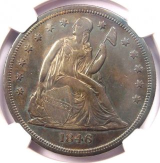 1846 - O Seated Liberty Silver Dollar $1 - Certified Ngc Au Details - Rare Coin