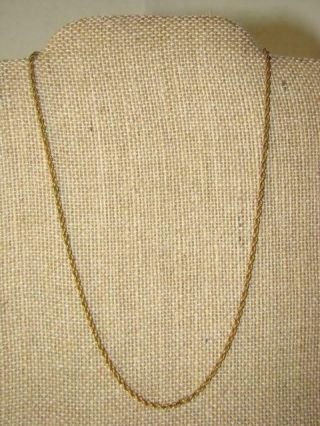 Lovely Vintage 10k Gold Fine Braided Chain 15 " Necklace,  4.  0 Grams