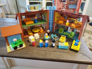 Vintage Fisher Price Little People Play Family Brown Tudor House 952,  More